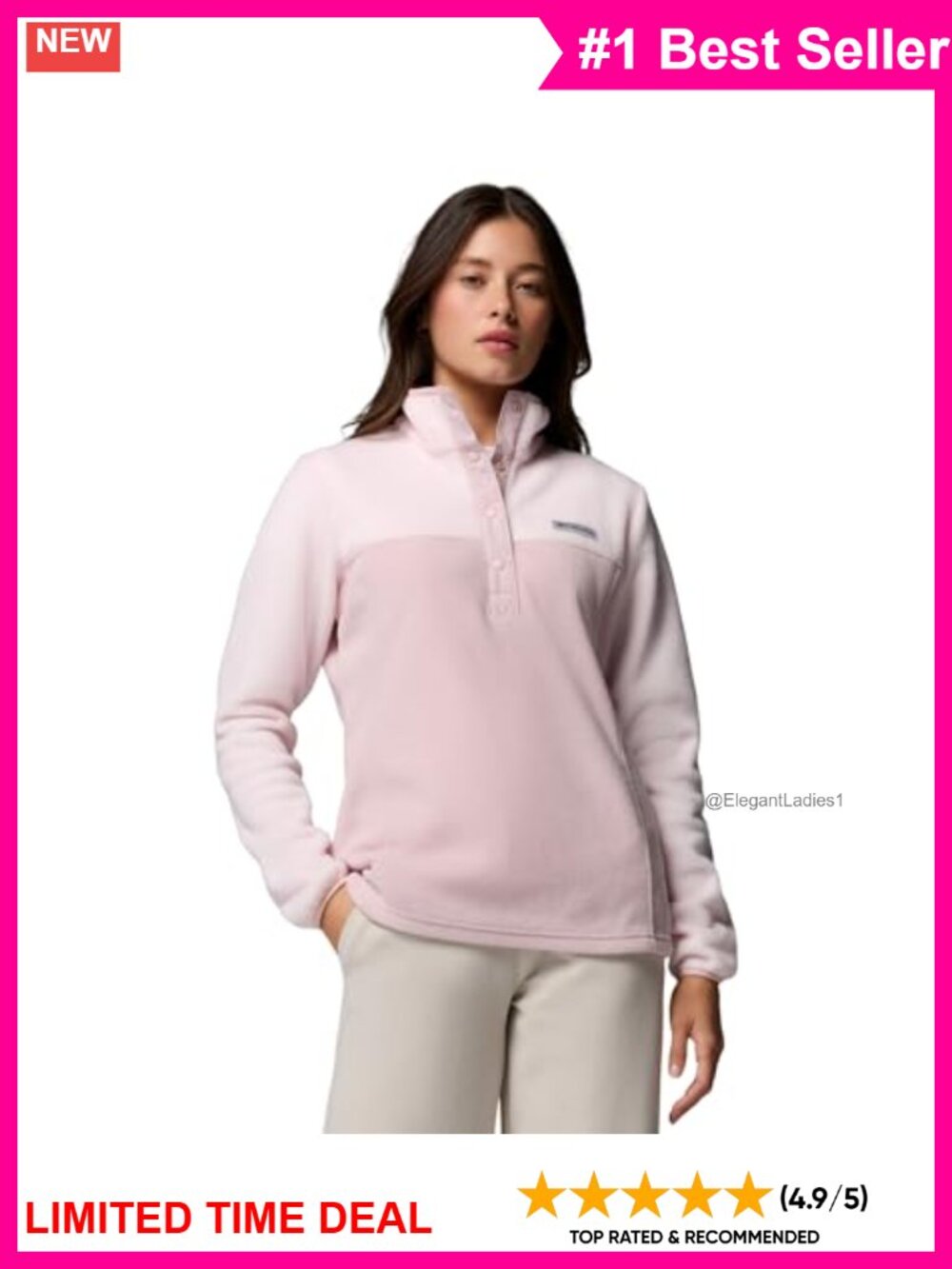 Benton Springs 1/2 Snap Pull Over Fleece Pullover Snap Collar
